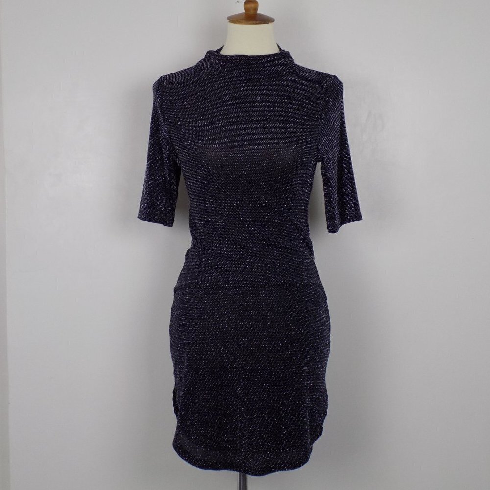 90s Y2K metallic sparkle mini dress LBD NYE
